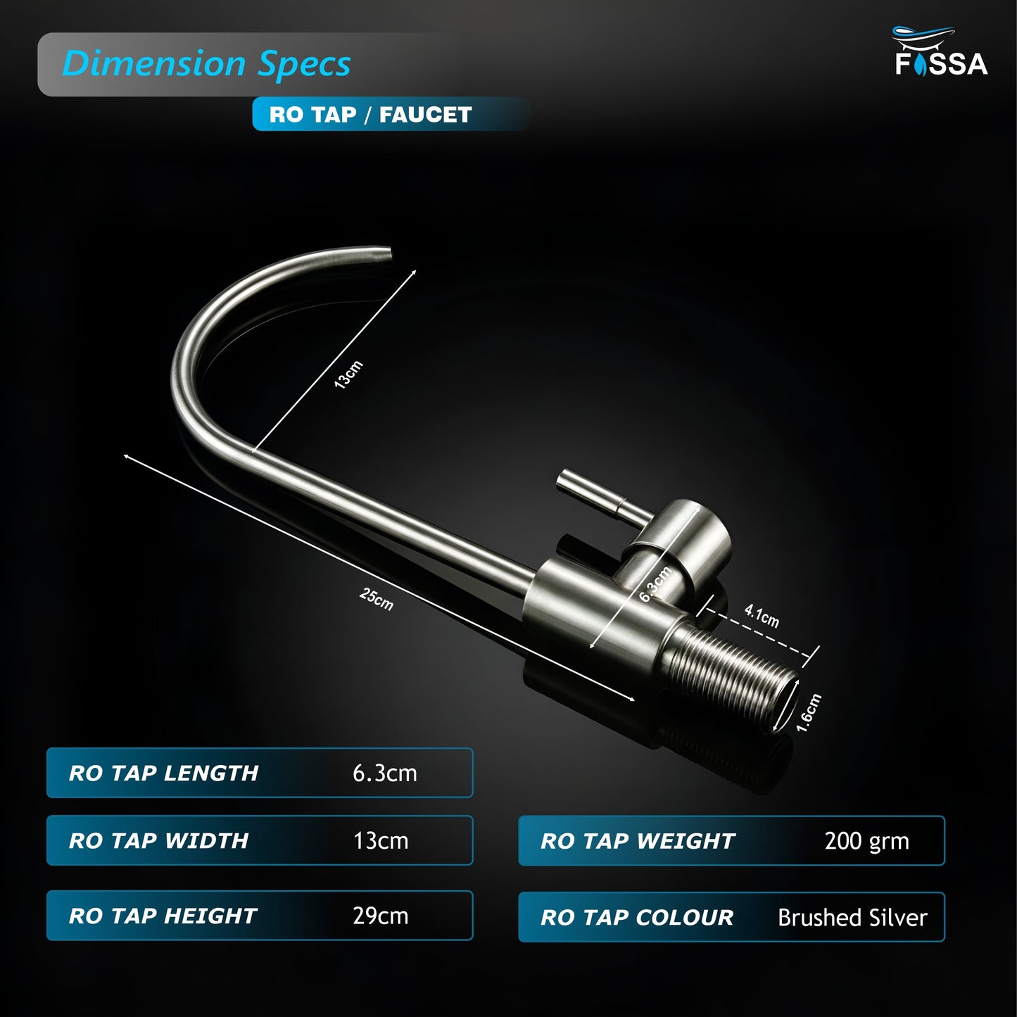 RO Tap/Faucet Premium Stainless Steel Silver